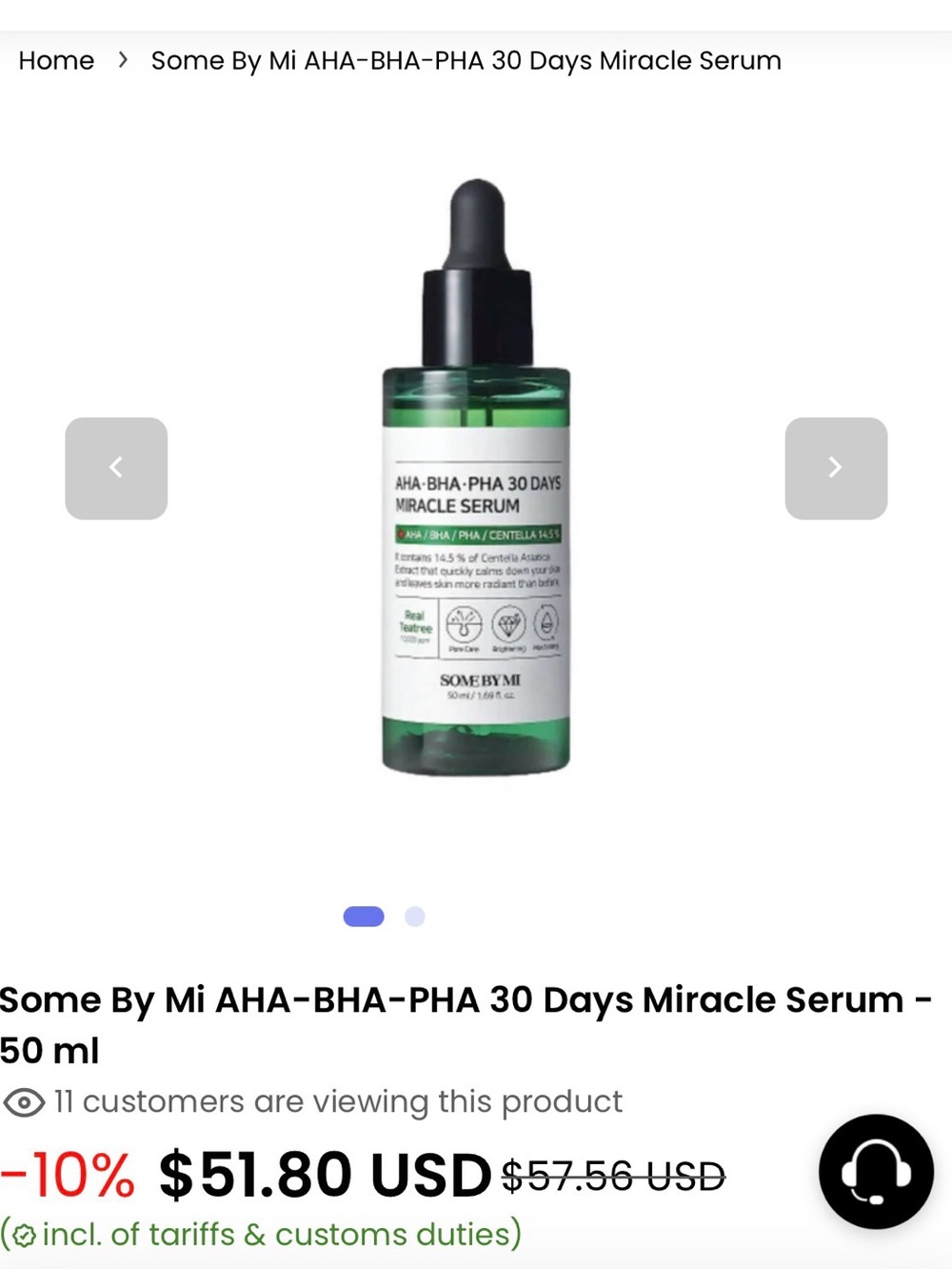 Some By Mi AHA BHA PHA Miracle Serum  For Acne-MSRP 51.80$ - Picture 4 of 6